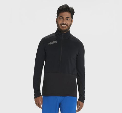 Hoka One One 1/2 Zip Midlayer Bezecke Topy Panske Čierne | NW2794368