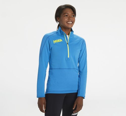 Hoka One One 1/2 Zip Midlayer Bezecke Topy Damske Modre | OT1057429