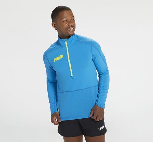 Hoka One One 1/2 Zip Midlayer Bezecke Topy Panske Modre | TH1034826