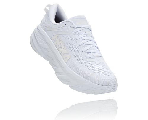 Hoka One One Bondi 7 Cestne Bezecke Topanky Panske Biele / Biele | ZC0725419