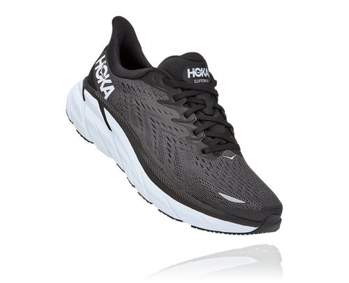 Hoka One One Clifton 8 Cestne Bezecke Topanky Panske Čierne / Biele | EN1897054