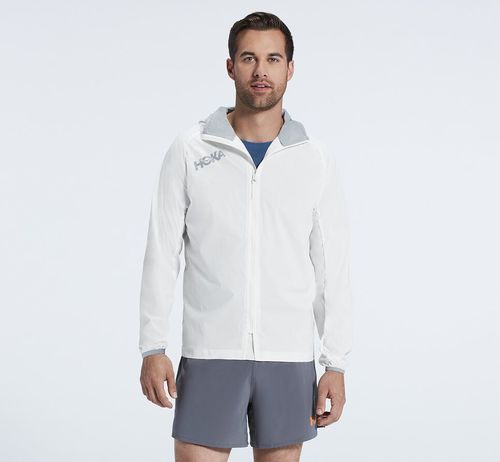 Hoka One One Full-Zip Wind Bundy Panske Biele | OV5402798