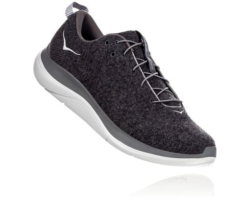 Hoka One One Hupana Flow Wool Cestne Bezecke Topanky Panske Tmavo / | BJ3728041