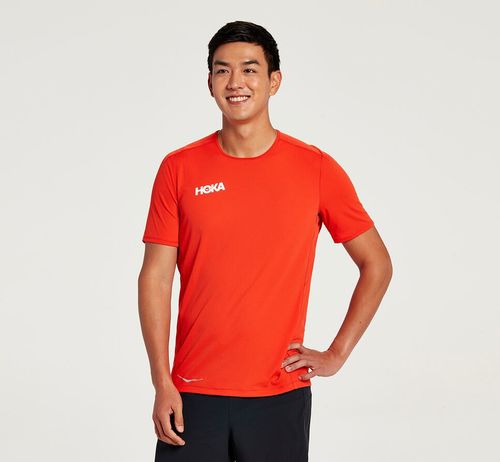 Hoka One One Performance Kratke Sleeve Tricko Panske Fiesta | PT5390681