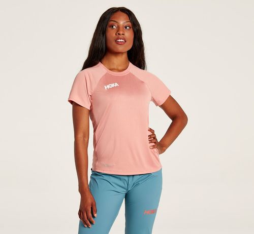 Hoka One One Performance Kratke Sleeve Tricko Damske Rosette | VE5234807