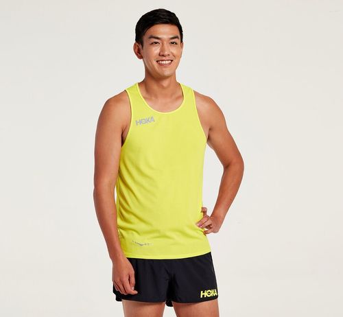 Hoka One One Singlet Bezecke Topy Panske Citrus | GH2318459