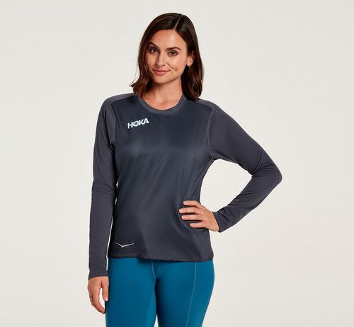 Hoka One One Slim Fit Vetruodolné Tričko Damske Modre | DC4986375