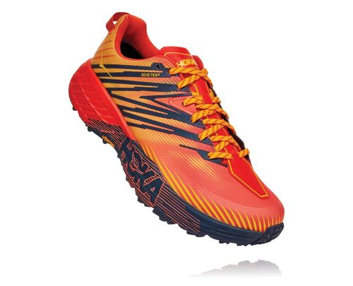 Hoka One One Speedgoat 4 GORE-TEX Trailove Bezecke Tenisky Panske Červené / Zlate | EA9675031